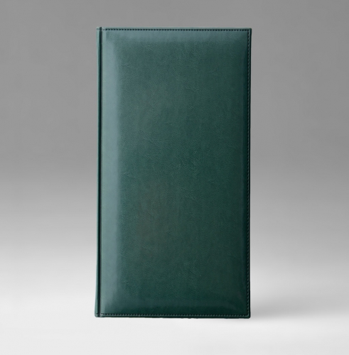 Еженедельник, датированный, Классик, белая, 9х17 см, фиксированный, Каприс, зеленый