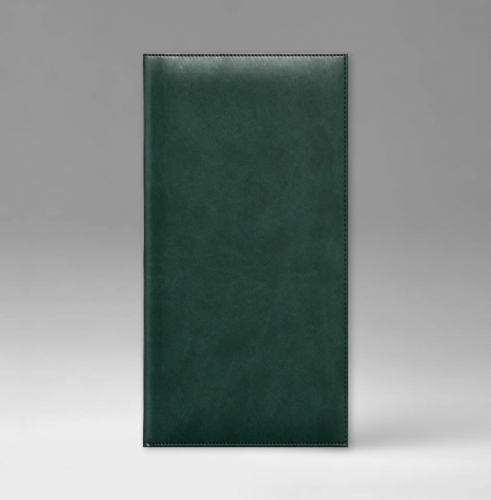 Еженедельник, датированный, Классик, белая, 9х17 см, фиксированный, Принт, зеленый