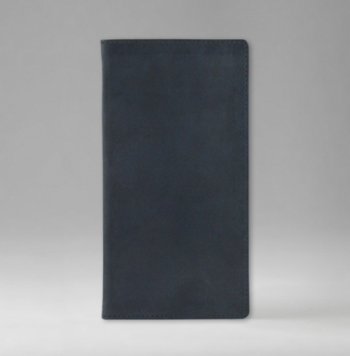 Еженедельник, датированный, Классик, белая, 9х17 см, фиксированный, Принт, темно-синий