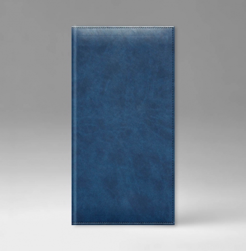 Еженедельник, датированный, Классик, белая, 9х17 см, фиксированный, Принт, голубой