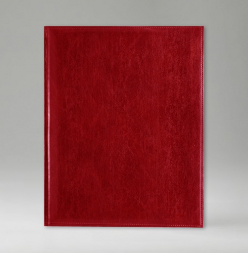 Еженедельник, датированный, Классик, белая, 21х26 см, фиксированный, Имидж, красный