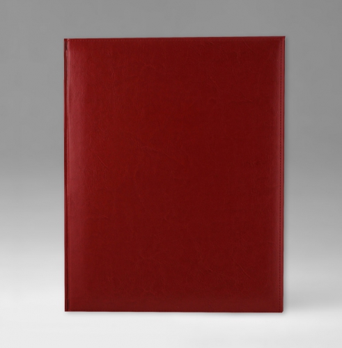 Еженедельник, датированный, Классик, белая, 21х26 см, фиксированный, Небраска, красный