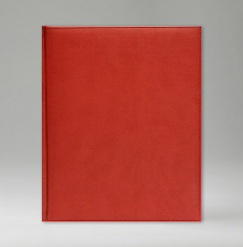 Еженедельник, датированный, Классик, белая, 21х26 см, фиксированный, Принт, красный