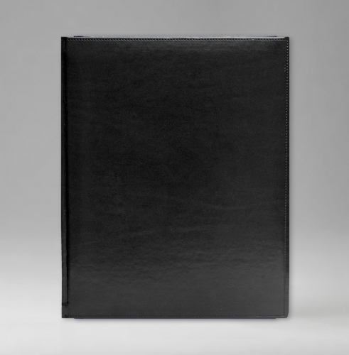 Еженедельник, датированный, Классик, белая, 21х26 см, фиксированный, Тоскана, черный
