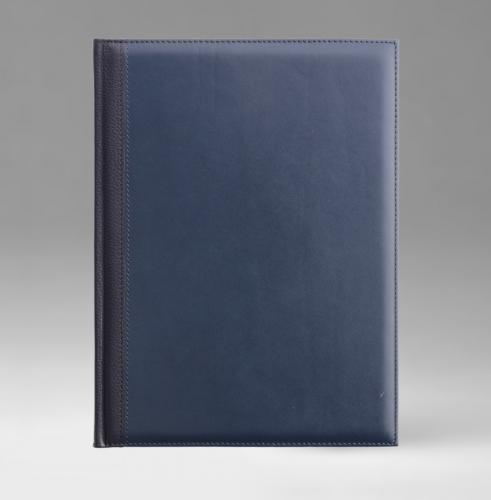 Еженедельник, датированный, Классик, белая, 21х26 см, фиксированный, Рустик Флотур, синий