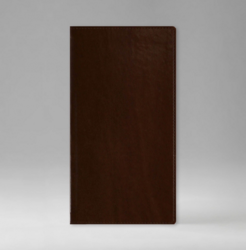 Телефонная книга, с РУС./LAT. регистром, Рубрика, белая, 8х15 см, фиксированный, Тоскана, коричневый