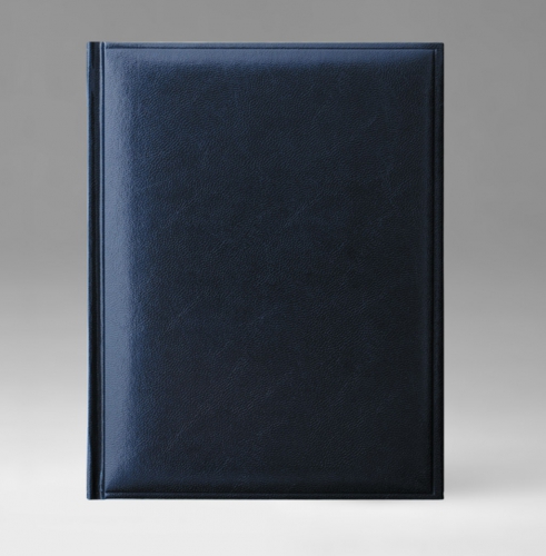 Ежедневник, датированный, Классик, белая, 21х29 см, фиксированный, Карачи, синий