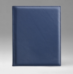 Ежедневник, датированный, Классик, белая, 21х29 см, фиксированный, Софти, синий