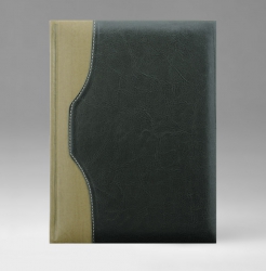 Ежедневник, датированный, Классик, белая, 21х29 см, фиксированный, Бали, зеленый