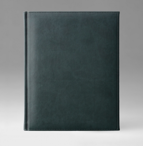 Ежедневник, датированный, Классик, белая, 21х29 см, фиксированный, Принт, зеленый