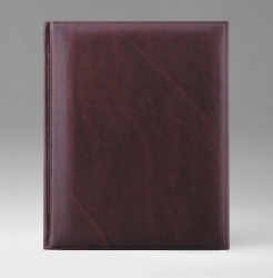 Ежедневник, датированный, Классик, белая, 21х29 см, фиксированный, Тоскана, бордо