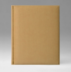 Ежедневник, датированный, Классик, белая, 21х29 см, фиксированный, Текс, бежевый