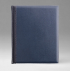 Ежедневник, датированный, Классик, белая, 21х29 см, фиксированный, Рустик Флотур, синий