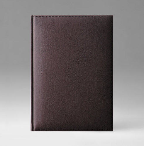 Записная книга, в клетку, Уникум, белая, 17х24 см, фиксированный, Элефант, коричневый