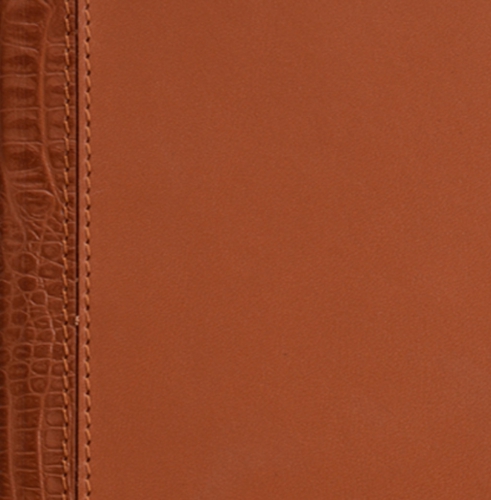 Визитница настольная (402) , Рустик Нью-Кроко, светло-коричневый